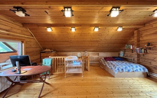 Имение на высоком берегу реки – Большой дом из соснового Лафета и дом Баня – Звизжи Николо Ленивец